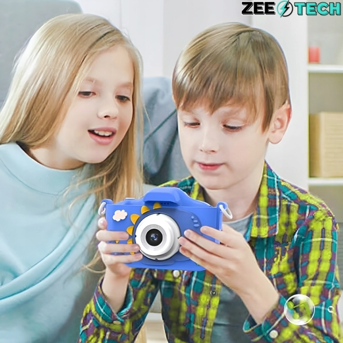 Aparat fotograficzny cyfrowy dla dzieci 40 mpx - Dinozaur + Karta 32 GB (Zielony)