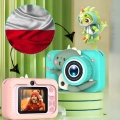 Aparat fotograficzny cyfrowy dla dzieci 40 mpx - Smok + Karta 32 GB (Różowy)