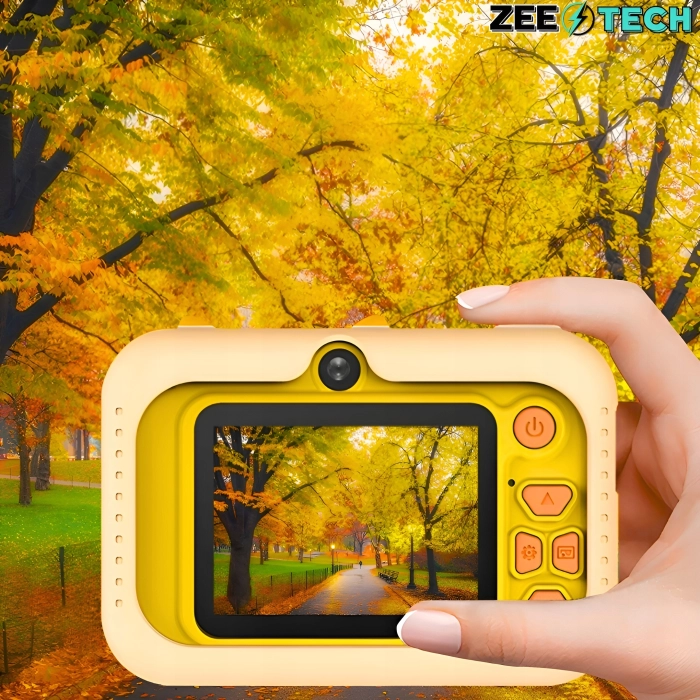 Aparat cyfrowy fotograficzny dla dzieci 40 mpx - Lisek + Karta 32 GB (Niebieski)