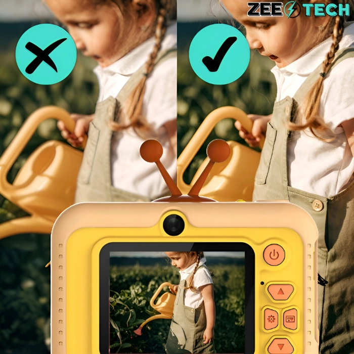 Aparat fotograficzny cyfrowy dla dzieci 40 mpx - Ślimak + Karta 32 GB (Beżowy)