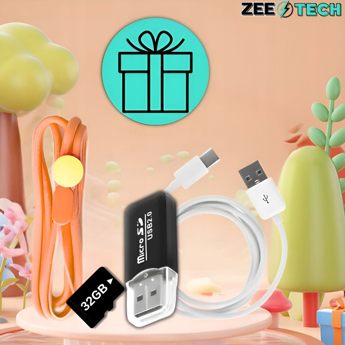 Aparat fotograficzny cyfrowy dla dzieci 40 mpx - Ślimak + Karta 32 GB (Beżowy)