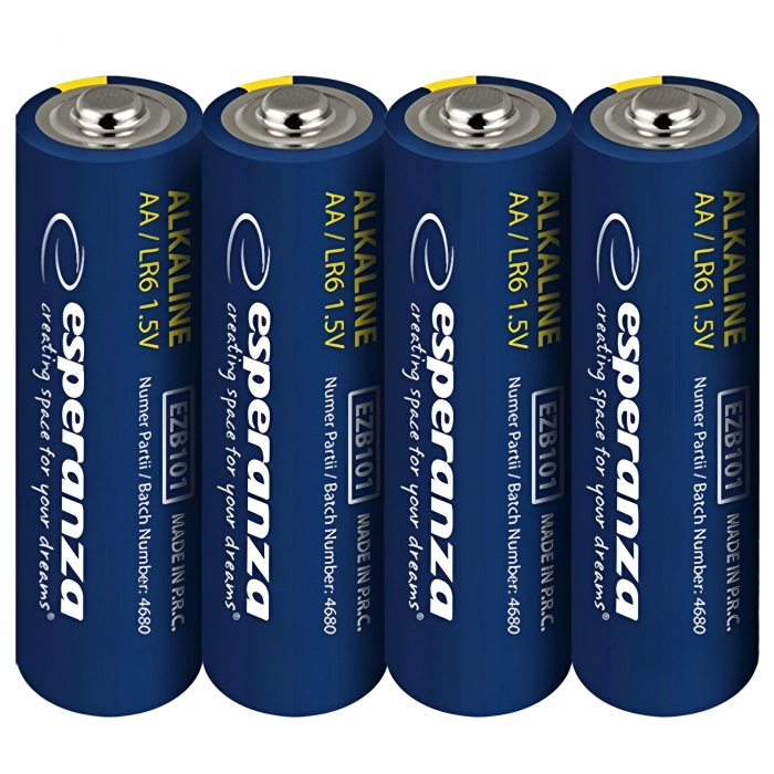 Baterie AA alkaliczne Esperanza duże paluszki R3 / R03 1.5V Niebieskie (4 szt)