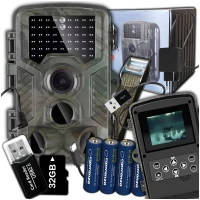 Fotopułapka leśna - Kamera myśliwska wodoodporna + Karta 32GB + Baterie