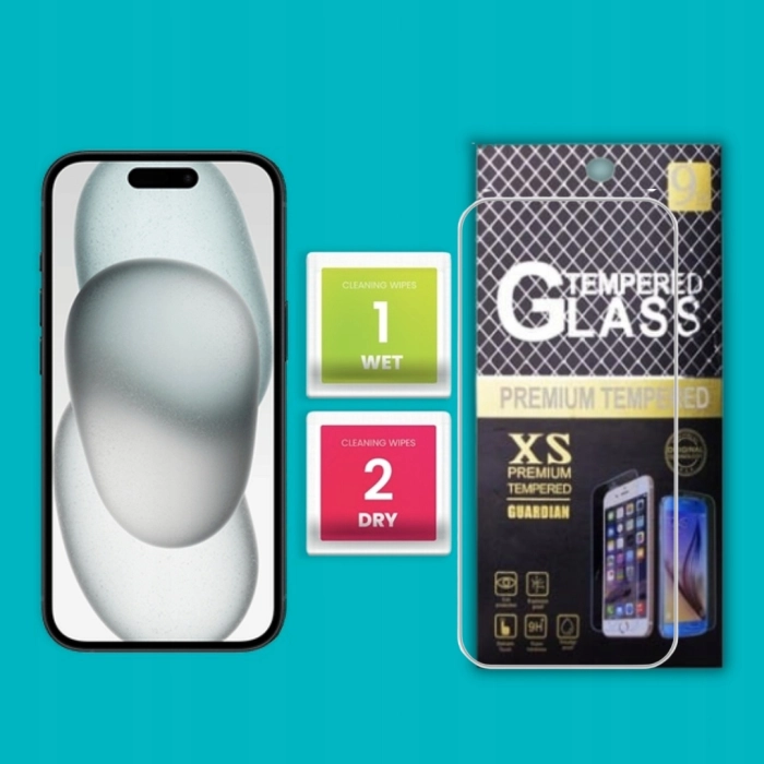 Etui matowe + szkło do iPhone 14 - odporny case Magsafe (Czarne)