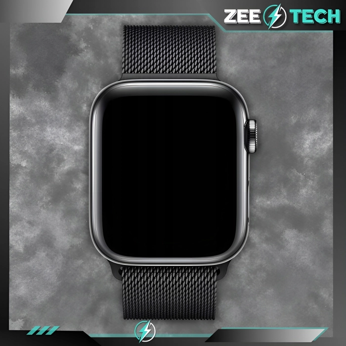 Pasek Bransoleta mesh do Apple Watch 1/2/3/4/5/6/7/8/9/SE 38mm 40mm 41mm (Czarny)