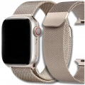 Pasek Bransoleta mesh do Apple Watch 1/2/3/4/5/6/7/8/9/SE 38mm 40mm 41mm (Beżowy)