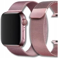 Pasek Bransoleta mesh do Apple Watch 1/2/3/4/5/6/7/8/9/SE 38mm 40mm 41mm (Różowy)