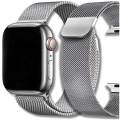 Pasek Bransoleta mesh do Apple Watch 1/2/3/4/5/6/7/8/9/SE 38mm 40mm 41mm (Srebrny)