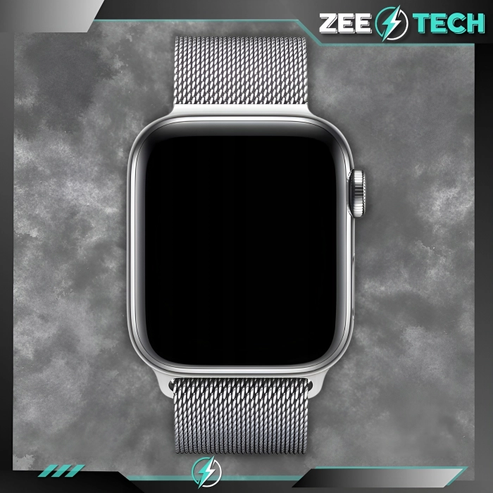 Pasek Bransoleta mesh do Apple Watch 1/2/3/4/5/6/7/8/9/SE 38mm 40mm 41mm (Srebrny)