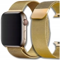 Pasek Bransoleta mesh do Apple Watch 1/2/3/4/5/6/7/8/9/SE 38mm 40mm 41mm (Złoty)