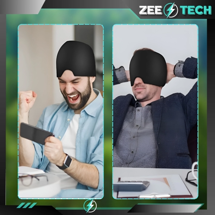 Czapka łagodząca ból głowy, migrenę - maska chłodząca, kompres