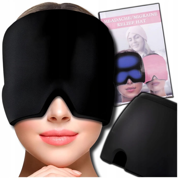 Czapka łagodząca ból głowy, migrenę - maska chłodząca, kompres