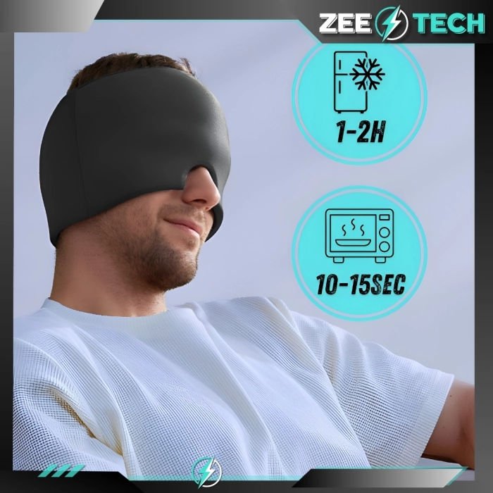 Czapka łagodząca ból głowy, migrenę - maska chłodząca, kompres