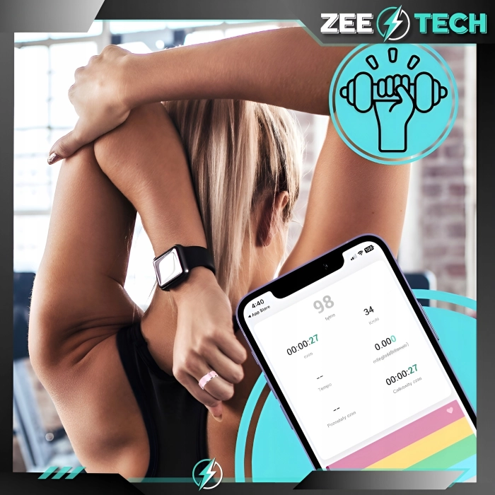 Smart ring Z5 - inteligentny pierścionek z pomiarem tętna i ciśnienia (Smartring Srebrny #12)