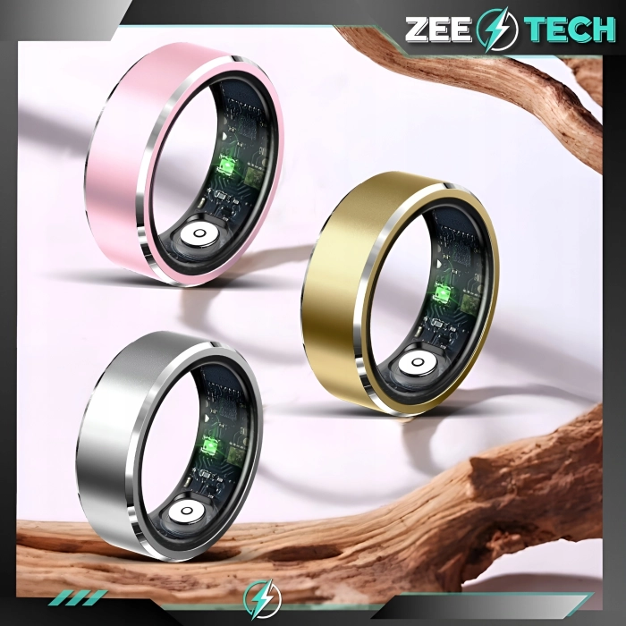 Smart ring Z5 - inteligentny pierścionek z pomiarem tętna i ciśnienia (Smartring Srebrny #12)