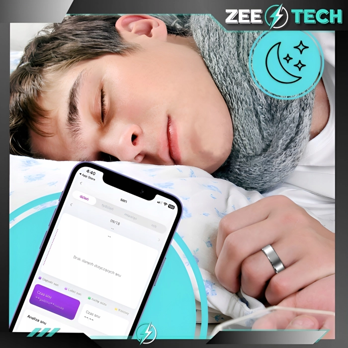 Smart ring Z5 - inteligentny pierścionek z pomiarem tętna i ciśnienia (Smartring Złoty #12)