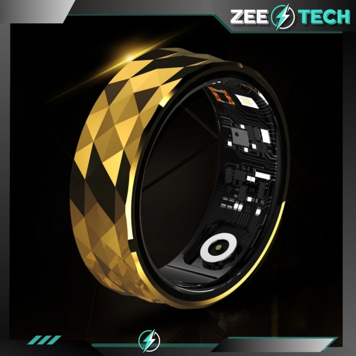 Smart ring Z12 - inteligentny pierścionek z pomiarem tętna i ciśnienia (Smartring Złoty #8