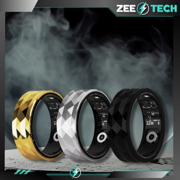 Smart ring Z12 - inteligentny pierścionek z pomiarem tętna i ciśnienia (Smartring Złoty #10)