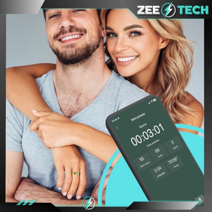 Smart ring Z12 - inteligentny pierścionek z pomiarem tętna i ciśnienia (Smartring Szary #10)
