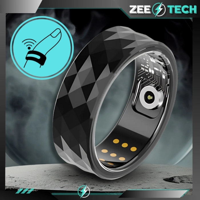 Smart ring Z12 - inteligentny pierścionek z pomiarem tętna i ciśnienia (Smartring Szary #10)