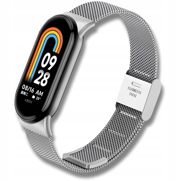 Pasek do Xiaomi Mi Band 8/9 - Bransoleta (Srebrny)