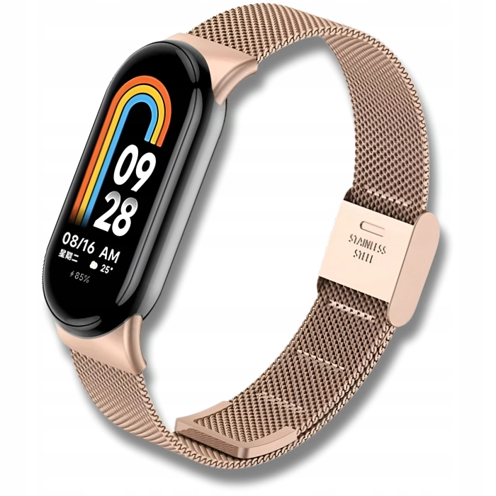 Pasek do Xiaomi Mi Band 8/9 - Bransoleta (Różowe złoto)