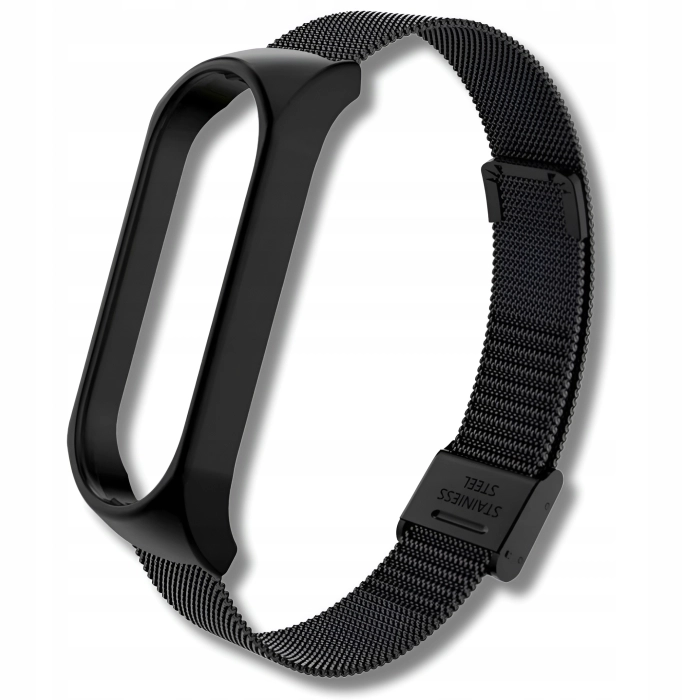 Pasek do Xiaomi Mi Band 3/4/5/6 - Bransoleta (Czarny)