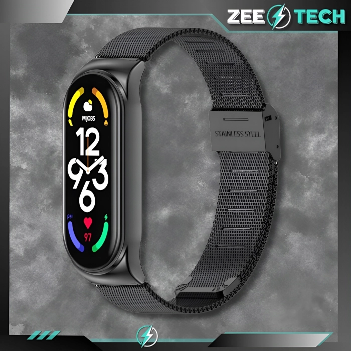 Pasek do Xiaomi Mi Band 3/4/5/6 - Bransoleta (Czarny)