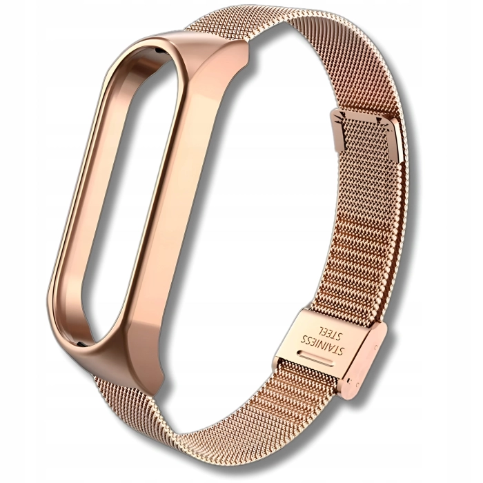 Pasek do Xiaomi Mi Band 3/4/5/6 - Bransoleta (Różowe złoto)