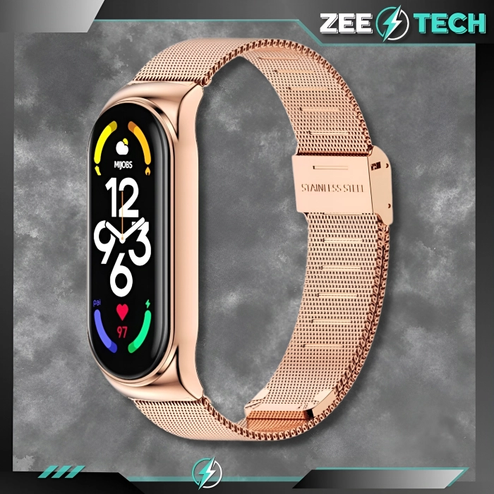 Pasek do Xiaomi Mi Band 3/4/5/6 - Bransoleta (Różowe złoto)