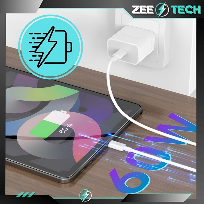 KABEL USB-C / USB-C 60W DO IPHONE 15 16 PRO MAX PLUS MOCNA ŁADOWARKA 1m