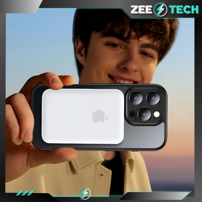 Etui matowe + szkło do iPhone 16 pro Max + Szkło - odporny case Magsafe (Czarne)