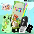Telefon dla dzieci Z13 - zabawkowy aparat cyfrowy + Karta 32 GB (Lew)