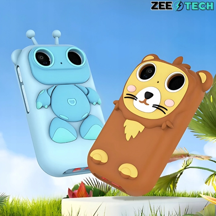 Telefon dla dzieci Z13 - zabawkowy aparat cyfrowy + Karta 32 GB (Lew)
