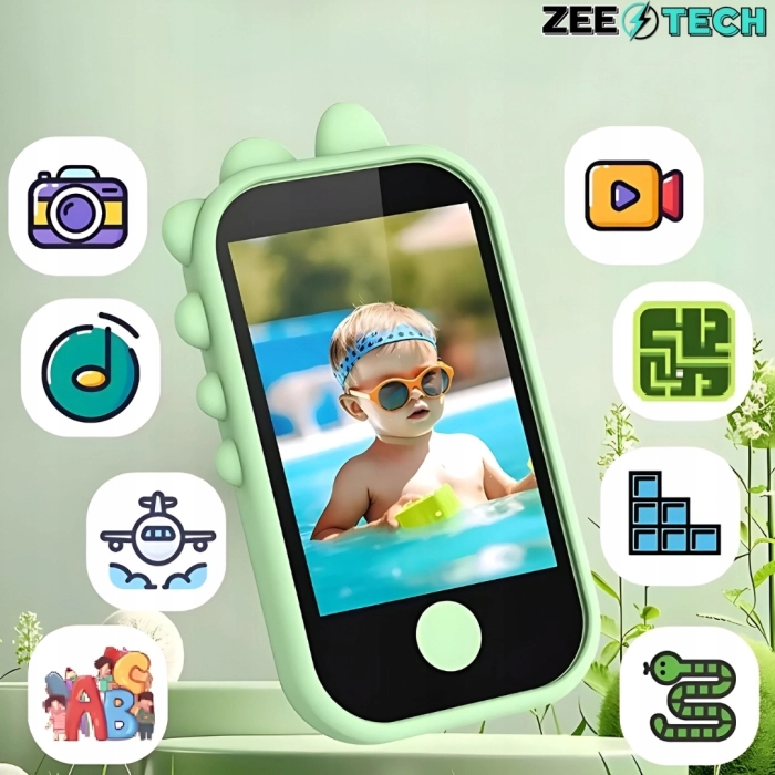 Telefon dla dzieci Z13 - zabawkowy aparat cyfrowy + Karta 32 GB (Dinozaur)