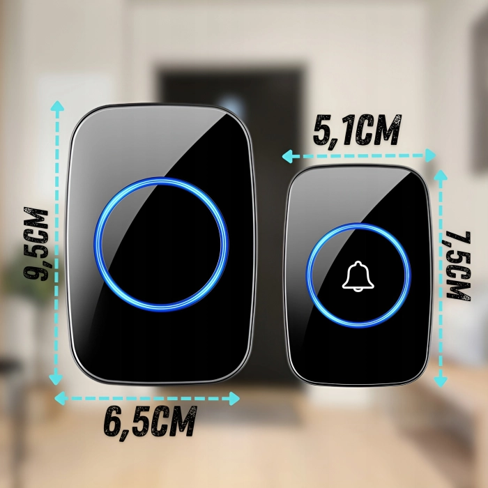 Bezprzewodowy dzwonek do drzwi, furtki i bramy – wodoodporny, duży zasięg do 300 m