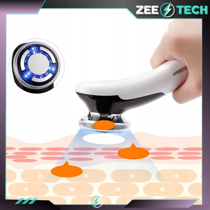 Masażer do twarzy i szyi 5w1 – EMS, mezoterapia bezigłowa, liftingujący, wibracyjny, ujędrniający, urządzenie soniczne