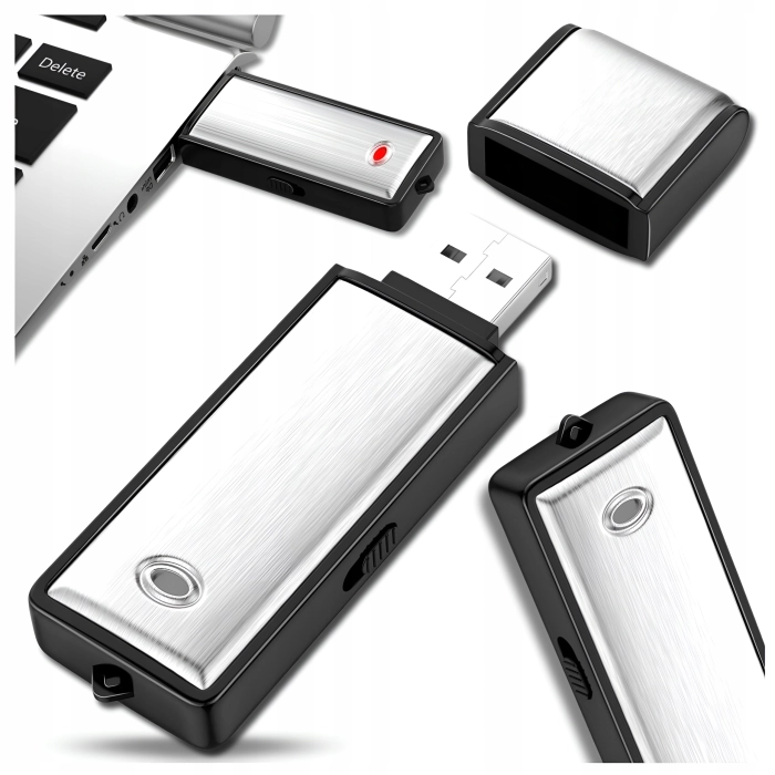 Mini dyktafon szpiegowski 16GB – pendrive, podsłuch, detektor głosu, pluskwa