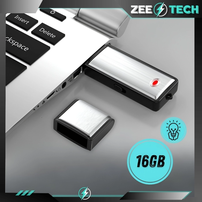 Mini dyktafon szpiegowski 16GB – pendrive, podsłuch, detektor głosu, pluskwa