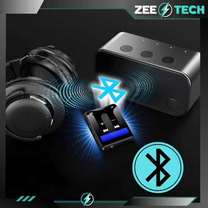 Odtwarzacz MP3 MP4 32GB – Bluetooth, radio FM, głośnik, dyktafon, słuchawki, polskie menu, przenośny