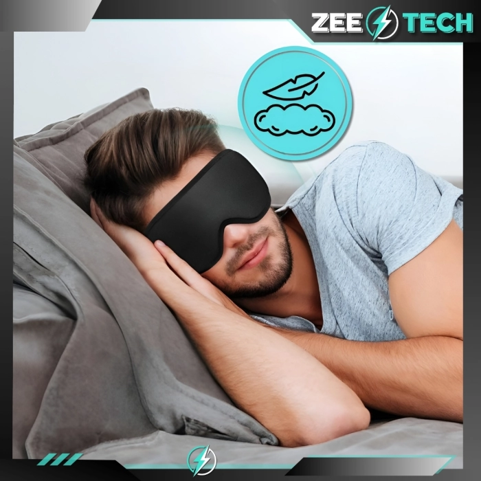 Opaska na oczy do spania 3D – maska zaciemniająca z regulacją + zatyczki do uszu i etui