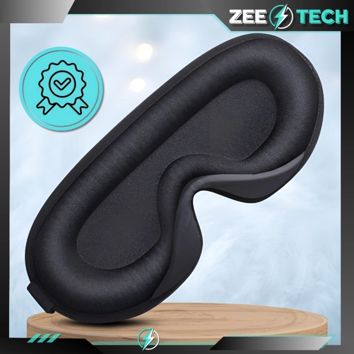 Opaska na oczy do spania 3D – maska zaciemniająca z regulacją + zatyczki do uszu i etui