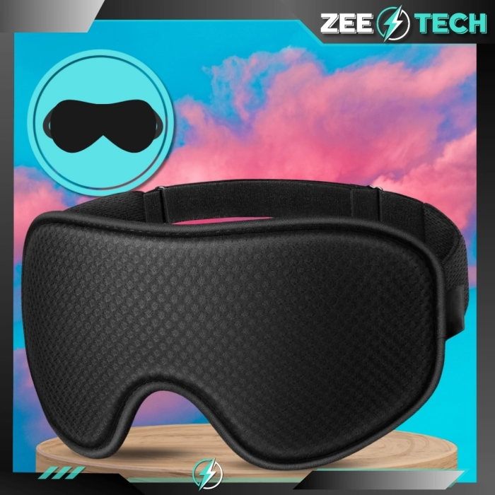 Opaska na oczy do spania z zatyczkami i etui - Zaciemniająca z regulacją