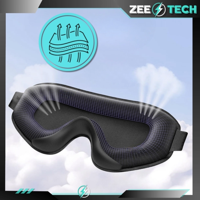 Opaska na oczy do spania z zatyczkami i etui - Zaciemniająca z regulacją