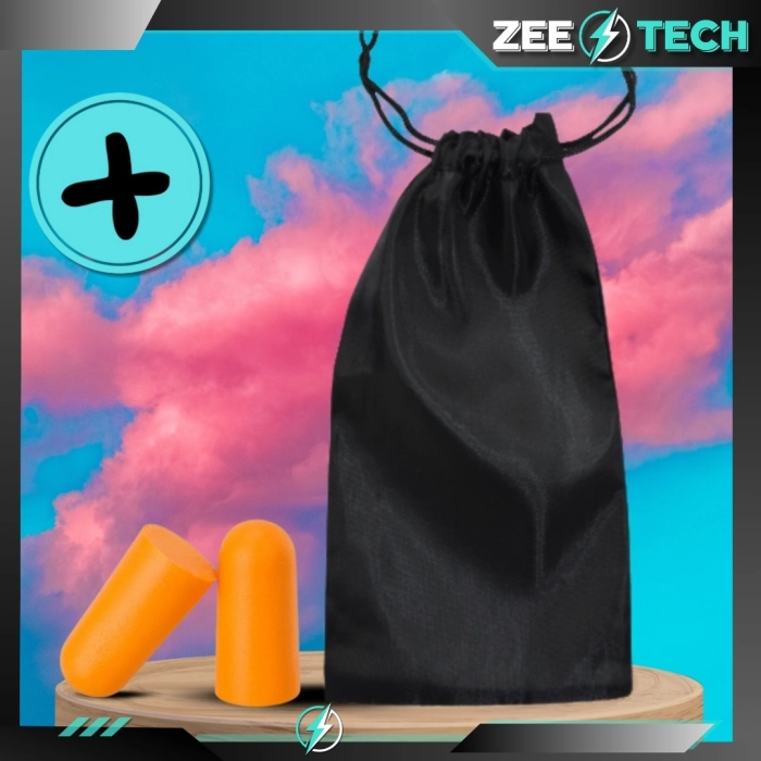 Opaska na oczy do spania z zatyczkami i etui - Zaciemniająca z regulacją