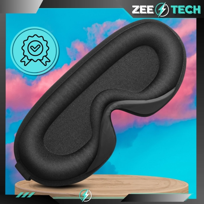 Opaska na oczy do spania z zatyczkami i etui - Zaciemniająca z regulacją