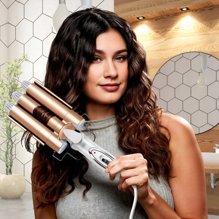Lokówka KEMEI ceramiczna falownica do stylizacji włosów 45w 170-220°c