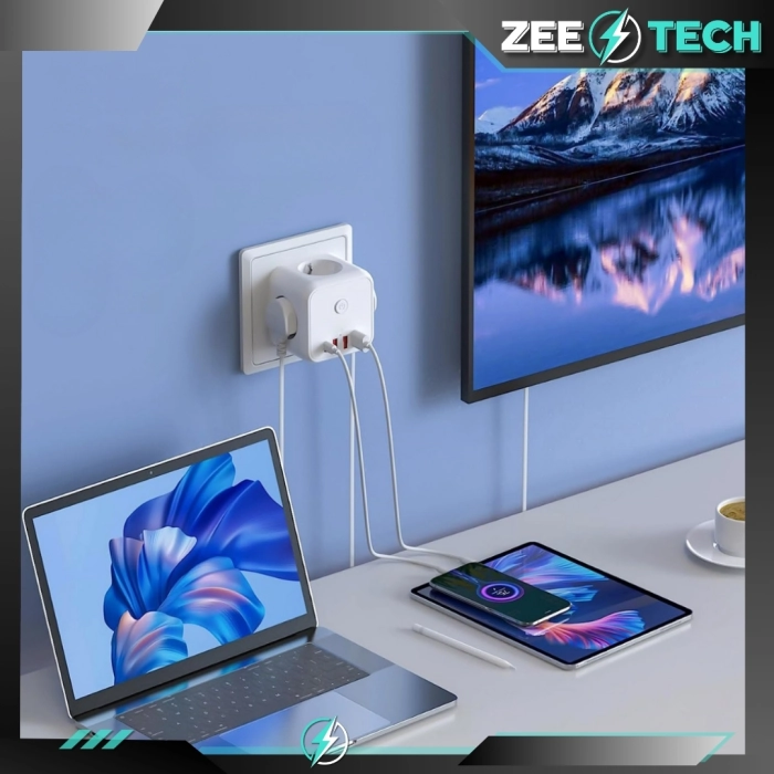 Rozgałęźnik Elektryczny 7w1 z Wyłącznikiem – Gniazdka Złodziejka 250V 4000W