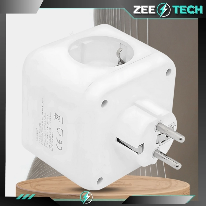 Rozgałęźnik Elektryczny 7w1 z Wyłącznikiem – Gniazdka Złodziejka 250V 4000W