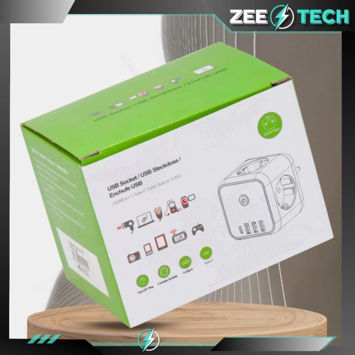 Rozgałęźnik Elektryczny 7w1 z Wyłącznikiem – Gniazdka Złodziejka 250V 4000W